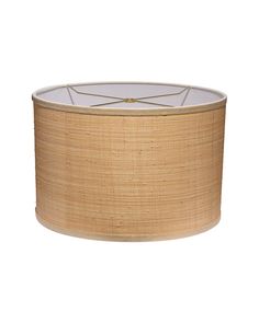 a round lamp shade with gold trim