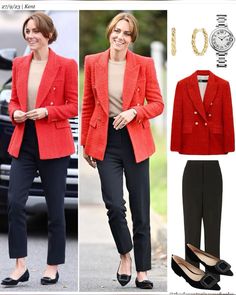 Kate Middleton Style Outfits, Catherine Princess Of Wales, Pointed Ballet Flats, Beige T Shirt, Princess Catherine, Europe Outfits, Effortlessly Chic Outfits, Professional Wardrobe, Catherine Middleton