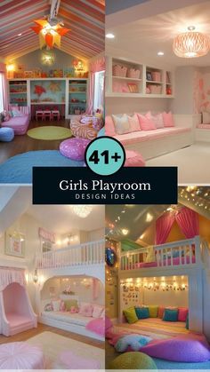 this is a collage of girls bedroom designs