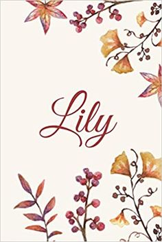 a card with the words lily on it