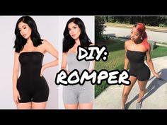 How To Turn A Dress Into A Romper, Dress Into Romper Diy, Dress To Romper Diy, Turn A Dress Into A Romper, Diy Romper From Dress, Diy Romper Women, Playsuit Diy, Romper Pattern Women's, Diy Jumpsuit