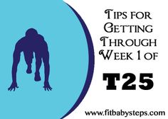 the silhouette of a gorilla is shown against a blue background with text that reads tips for getting through week 1 of t25