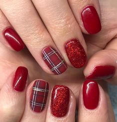 Scarlett Glitter – MagpieBeautyUSA Short Simple Holiday Nails, Christmas Nails Designs Red, Christmas Plaid Nails Design, Christmas Ribbon Nails, Understated Christmas Nails, Red Chrome Valentine Nails, Red Plaid Christmas Nails, Red Glitter Nails Short, Red Christmas Nails 2022