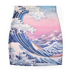 Super stretchy and durable polyester mini skirt. Vibrant, high-quality sublimation print across the front and back. Size range XXS-2XL. Subtle Trans Pride Great Waves Trans Pride, Great Wave Off Kanagawa, Skirts For Sale, Great Wave, Art Works, Sublimation Printing, Multi Color, Mini Skirts, Color