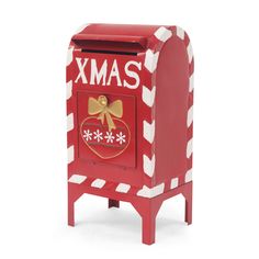 Festive Design: This vibrant red iron Christmas mailbox adds a cheerful and festive touch to your holiday decor, perfect for enhancing the holiday spirit in any room. Christmas Mailbox Decorations, Red Mailbox, Christmas Mailbox, Mailbox Design, Mailbox Decor, Mailbox Covers, Christmas Yard Decorations, Christmas Material, Christmas Yard