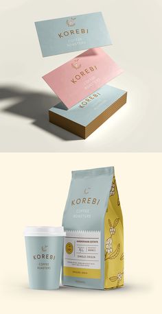 three different types of coffee packaging designs