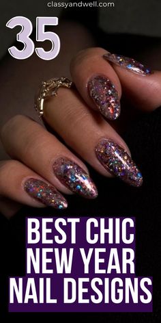 Best New Year nails 2025 chic New Year nail designs sparkling nail art ideas festive nail trends elegant New Year nails glitter New Year's Eve nails stylish holiday nails New Year manicure ideas trendy nail designs for 2025 New Year Manicure, Nails New Year, New Year's Eve Nails, Nails 2025, New Year Nail, New Year Nails, Year Nails, New Years Nail Designs, Trendy Nail Designs