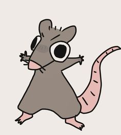 Cartoon Animal Drawings Sketches, Cool Posters To Draw, Rat Picture Drawing, Rat Human Drawing, Silly Cow Drawing, Cute Comics Animals, Capybara Doodle Simple, Rats Drawing Sketches, Drawing Ideas Easy Cartoon Characters