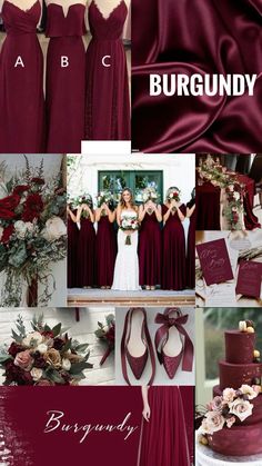 the burgundy color scheme is perfect for this bridesmaid