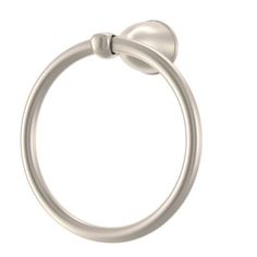 a silver towel ring on a white background