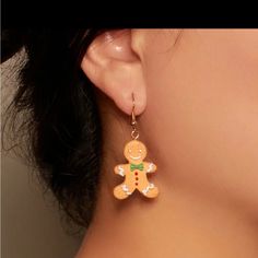 Earrings, Nwt, Acrylic Gingerbread Men, Dangling, Lightweight, Super Cute Gingerbread Men, Dangling Earrings, Gingerbread Man, Gingerbread, Dangle Earrings, Jewelry Earrings, Super Cute, Women Jewelry, Women Shopping