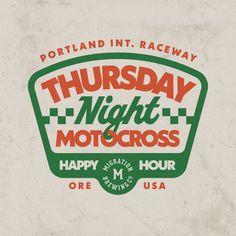 this is an advertisement for a motorcycle event in portland, n c on saturday night and motorcross happy hour