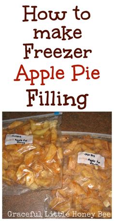 how to make freezer apple pie filling