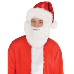 Buy the Christmas Santa Hat and Beard Set at Michaels. com. Make a statement this holiday with this silly Christmas accessory. Make the season silly with our Santa Hat and Beard set. Skip gross and painful glues or itchy, uncomfortable wigs and instead get the Santa look by wearing just one comfortable hat! This silly Christmas accessory combines a plush red fabric Santa hat with a fuzzy white attached Santa beard. Details: Red and white One size fits most teens and adults Includes hat and attac Silly Christmas, Fabric Santa, Santa Beard, Christmas Santa Hat, Christmas Accessories, Christmas Hat, Santa Christmas, Red Fabric, Christmas Santa