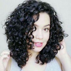 Natural short dark curly hair. Layered for volume. Natural curly hair inspiration #curlyhairinspo Layers Volume, Perm Styles, Dark Curly Hair, Curly Styles, Curly Hair Inspiration, Hair Photo