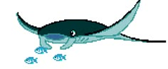 an image of a fish that is pixelated in the style of 8 bit video game art