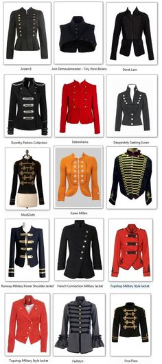 Designer-Military-Jackets: Military Inspired Fashion, Steampunk Jacket, Military Jackets, Coat Closet, Trendy Sewing, Amazing Clothes, Military Style Jackets, Types Of Jackets