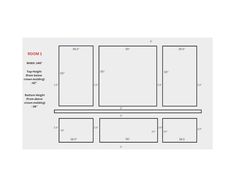 a diagram showing the size and layout of a room divider with four sections for each panel