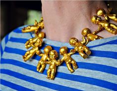 . King Cake Baby, Mardi Gras Costumes, Baby Necklace, Fun Baby, Unusual Jewelry, Funky Jewelry, Peacock Feathers, Mode Inspo, Jewelry Inspo