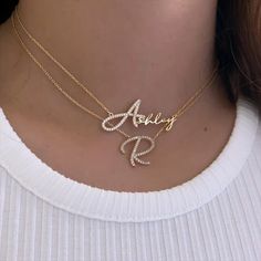 PERSONALISED ANNIE NAME NECKLACELook your best with this luxurious, handmade Personalised Annie Name Necklace. Crafted from the finest Zircon crystals to create a classic, signature style, this custom-made name necklace is sure to make a statement. This exclusive piece will be a timeless addition to your jewellery collection. WHAT MAKES IT SHINE★ Comes in a luxury gift box★ Lifetime guarantee★ Innovative anti-tarnish protective coating★ Water, sweat and heat proof★ Nickel freeP.S. Each piece is Annie Name, Luxury Gift Box, Simple Necklace, Jewellery Collection, Name Necklace, 18k Rose Gold, Signature Style, Jewelry Collection, 18k Gold