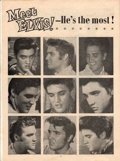 an advertisement for the movie meet elvis's, which is featured in this magazine