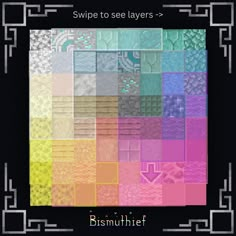 the cover for swipe to see layers by bismutheit, featuring different colors