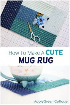 an image of how to make a cute mug rug