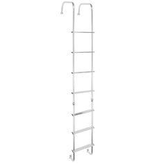 a white ladder is shown against a white background