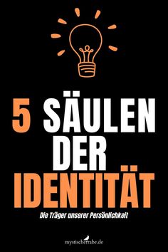 an orange lightbulb with the words 5 saulen der denttiat