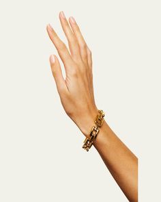 LIE STUDIO "The Freya" bracelet     Approx. 7"L    18karat gold plated brass or sterling silver    Pushlock closure    Wipe clean    Imported Lie Studio, Hand Modeling, Travel Size Perfume, Ring Watch, Hand Model, Makeup Shop, Cleanser And Toner, Beauty Shop, Bergdorf Goodman