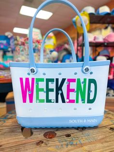 Indulge in some fierce fashion with our WEEKEND Tote Bag! Stay cute and trendy with this must-have tote bag. This versatile and cute bag is perfect for all your adventures, from the beach or the pool to the ball field or game day. The large size (19in x 9in x 14in) and all-weather material make it the ideal all-around bag for packing all of your necessities. Upgrade your bag game today! Fierce Fashion, Bags Game, Weekender Tote, Cute Bag, Mom Style, You Bag, The Pool, Game Day, Large Size