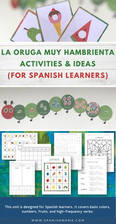 the very hungry caterpillar la oruga muy hambrentaa activities and ideas for spanish learners