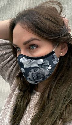 As seen on Malin Akerman. Check our Celebrity Style Page to see how she rocked it. ◇ Buttery Soft Athleisure Fabric (82% Polyester, 18% Spandex)◇ These are non-medical "fashion" face coverings. I like to think of them as "date night masks" ... for when you gotta get out of quarantine and take a stroll around the block.◇ Washable and Reusable. Be sure to wash before wearing and between each use.◇ Original Artwork by our female founder, Tina Z.◇ Two layers thick at the nose/mouth. (there is a seco Black And White Edit, Malin Akerman, Medical Fashion, Night Mask, Mask Girl, Female Founders, Fashion Face Mask, Hilary Duff, Charlize Theron