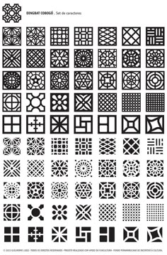 an image of different patterns and shapes in black and white, with the text on it