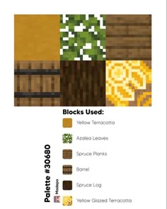 an info sheet showing the different types of plants and their uses in minecrafting