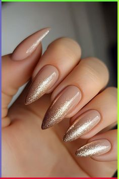 Shine bright with gold glitter nails! This sparkling design is perfect for adding some glamour to your look. Check out our blog on Top 10 Nail Trends for 2024. Nails Easy | Sparkling Nail Art | Trendy Designs | Cool Nail Inspo | Nails Classy | Elegant Nails | Nails Tips | Nails Simple | Nails Square Short | Nails Long | Nails Gel | Nails Basic | Minimalist Nails | Autumn Nails | Nails Inspo 2024 | Nails Trending Now 2024 | Nails Neutral | Made by AI Mint Green Nails, Gold Glitter Nails, Green Nail Designs, Basic Nails, Blush Nails, Neutral Nails, New Year's Nails, Elegant Nails, Classy Nails