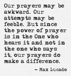 a quote from max lucada about prayer