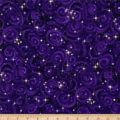 a purple background with white stars and swirls on it, as well as a ruler