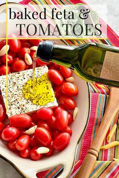 tomatoes and feta with olive oil Baked Tomato Feta Pasta, Baked Feta With Sun Dried Tomatoes, Feta Cherry Tomato Pasta Bake, Baked Feta Pasta With Cherry Tomatoes, Baked Feta Pasta Food Network, Feta And Tomato Pasta, Feta Tomato Pasta, Tiktok Pasta, Feta Tomato