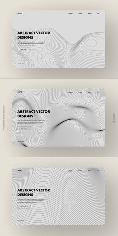 three horizontal banners with wavy lines on the bottom, and an abstract design above them