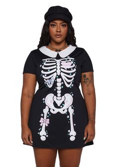 base Cute Mini Halloween Dress, Cute Mini Length Halloween Dress, Cute Mini Dress For Halloween, Cute Mini-length Halloween Dress, Halloween Costume Party Mini Dress With Short Sleeves, Kawaii Skeleton, Halloween Costume Boots, Plus Size Halloween Costumes, Dolls Kill Outfits