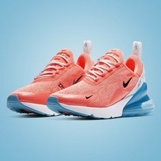 ITEMNike Air Max 270 Lava Glow Pink Black White Blue Fury White CI5856-600 Women's Shoes 100% AUTHENTIC GUARANTEED! NO FAKES! NO VARIANTS! CONDITION: Brand new INCLUDED:  Original Box Hot Link, Womens Nike Air Max 270, Nike 270, Womens Nike Air Max, Athletic Shoes Nike, Lava Flow, Cute Nike Shoes, Cute Nike, Nike Air Max For Women