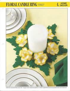 an image of a flower candle holder on the front cover of a paper craft magazine