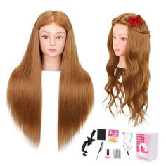 Return Policy Fast Delivery Trusted seller Mannequin Head Human Hair 26"-28" Female 80% Human Hair Mannequin Head Hair Styling Cosmetology Manikin Head Doll Head for Hairdresser with Free Clamp Holder and Tools Product Description 【Professional-Grade Quality】Designed for Suitable for hairdressers,hairstylists,cosmetologist, barber shop and cosmetology school students, this mannequin head human hair is durable, versatile, and suitable for cutting, curling, braiding, straightening, and general styling. 【Appealing Design】Crafted with 80% real human hair, our 26-28 inches mannequin head offers a lifelike texture and appearance, perfect for practicing various hair styling techniques,which is No Smell, No Harm to Your Healthy and Your Environment. 【Fantastic Present】This Human Hair Mannequin Hea Primary School Classroom, Manikin Head, Hair Mannequin, Cosmetology School, Mannequin Head, Mannequin Heads, Head Hair, Real Human Hair, Doll Head