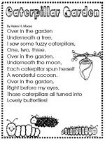 the caterpillar garden worksheet is filled with information about its life cycle