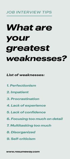 an advertisement with the words what are your greatest weaknesss? and other important questions