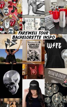 a collage of photos with the words farewell tour bachelor infopo on it and pictures