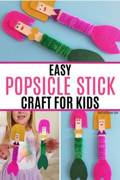 the easy popsicle stick craft for kids is perfect to do with your little ones