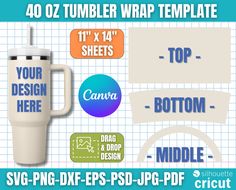 the tumbler wrap template is ready to be used as a mockup for your project