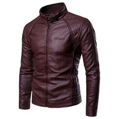 Color Leather Jacket, Mens Coats Casual, Cowboy Jacket, Thick Coat, Mens Fur, Pu Leather Jacket, Lined Jeans, Bomber Jackets, Mens Casual